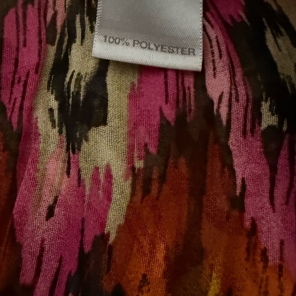 Avenue Pleated Pencil Maxi Skirt in Orange and Red - Picture 4 of 5